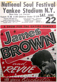 National Soul Festival at Yankee Stadium James Brown handbill